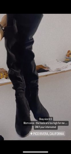 Thigh High Heeled Boots