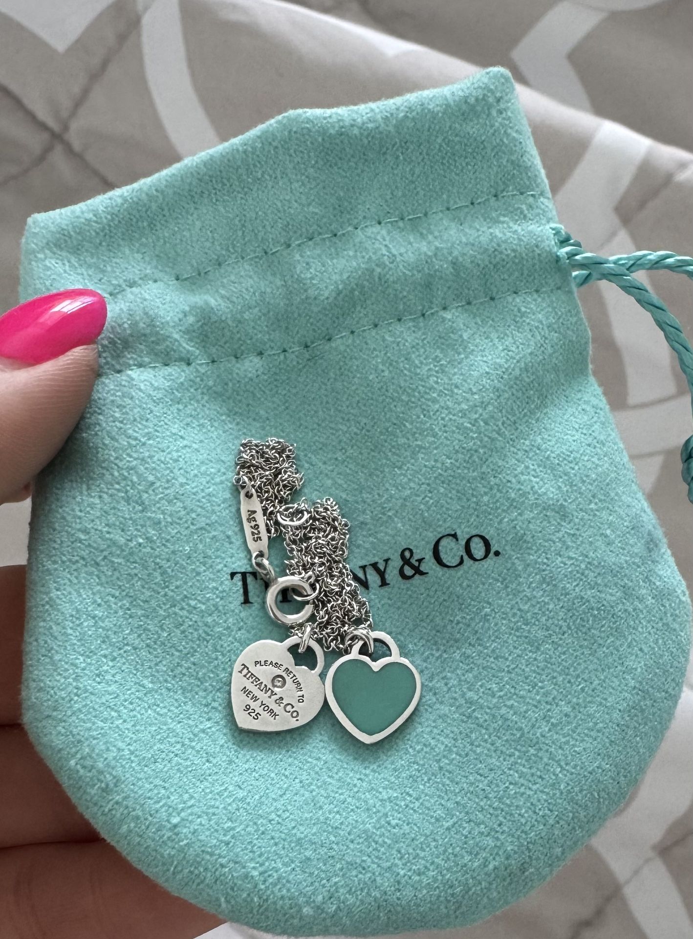 Tiffany Necklace Two Hearts