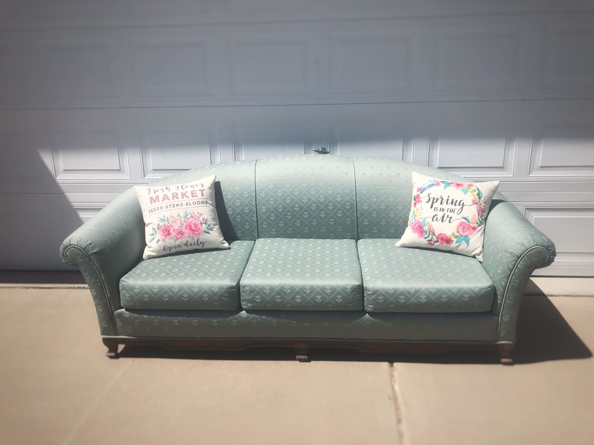 Beautiful Blue Floral Couch