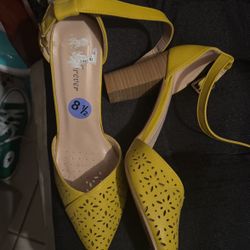 Yellow High Heels