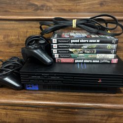 Playstation 2 Ps2 Fat Console Bundle Games