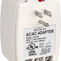 24VAC 40VA Plug in Transformer,Doorbell Transformer Compatible with All of Doorbell，Nest, Ecobee, Sensi and Honeywell Thermostat