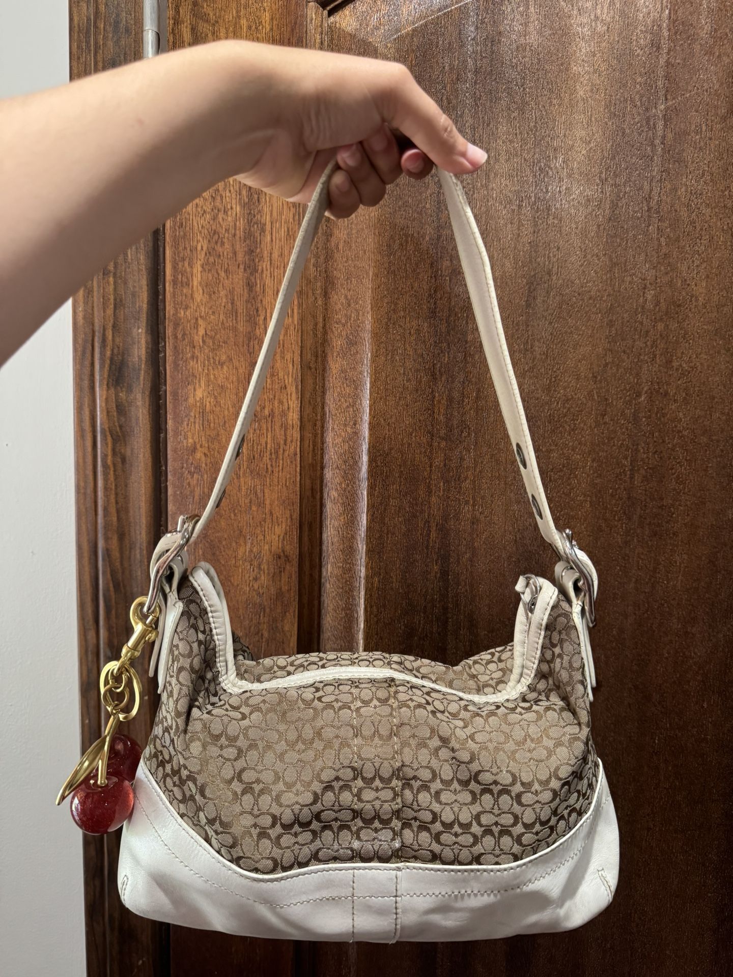 White Vintage Coach Bag