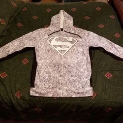 New DC Comics Superman Grey Hoodie s16L