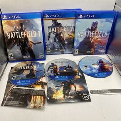 Battlefield bundle 4, V, & 1 PlayStation 4 Ps4 Tested & Working 3 game bundle