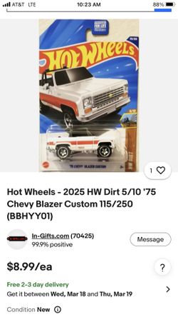 Hot wheels, dirt Chevy blazer