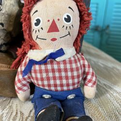  Vintage Raggedy Andy Knickerbocker 7.5 Cloth   Doll