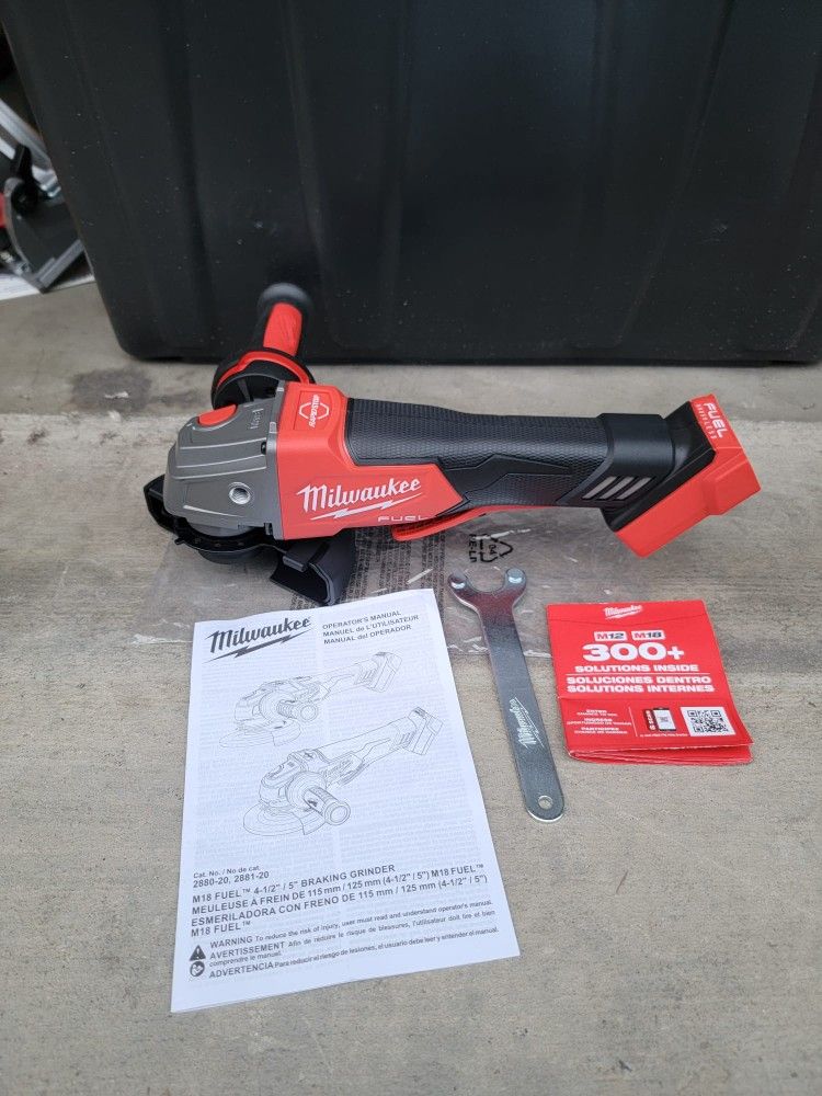 Milwaukee 4 1/2 -5" Grinder Brushless Fuel M18