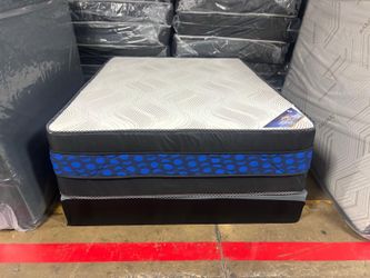 Queen Pillows Top - 14 To 16 Inch - With Free Box Spring - Same Day Delivery