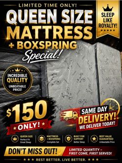 Queen mattress boxspring special