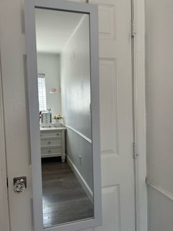 Over-the-Door Full Length Mirror White
