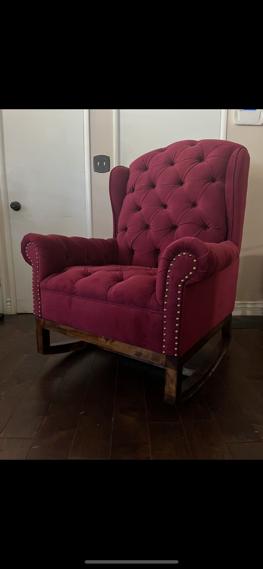 Custom Wingback Tufted Velvet Chair