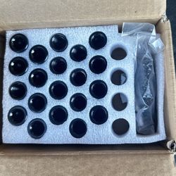20pcs Tuner 14x1.5 Black Lug Nuts