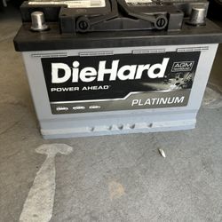 Car Battery - DieHard Platinum AGM Battery: H6 Group Size, 760 CCA, 950 CA, 120 Minute Reserve Capacity