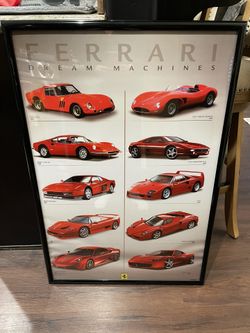 Framed Ferrari Poster