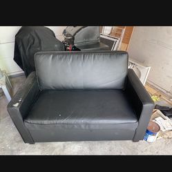Black Single Size Sleeper Sofa Love Seat Couch