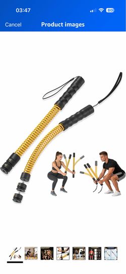 Heavy Duty Ropeless Battle Ropes 4.0, Portable Steel Core Exercise Ropes for Home Gym & Outdoor, Anti-Slip Ergonomic Handles for Strength Training, HI
