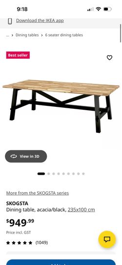 IKEA SKOGSTA dining table