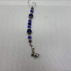Cute Hanging Blue Beaded Dog Charm