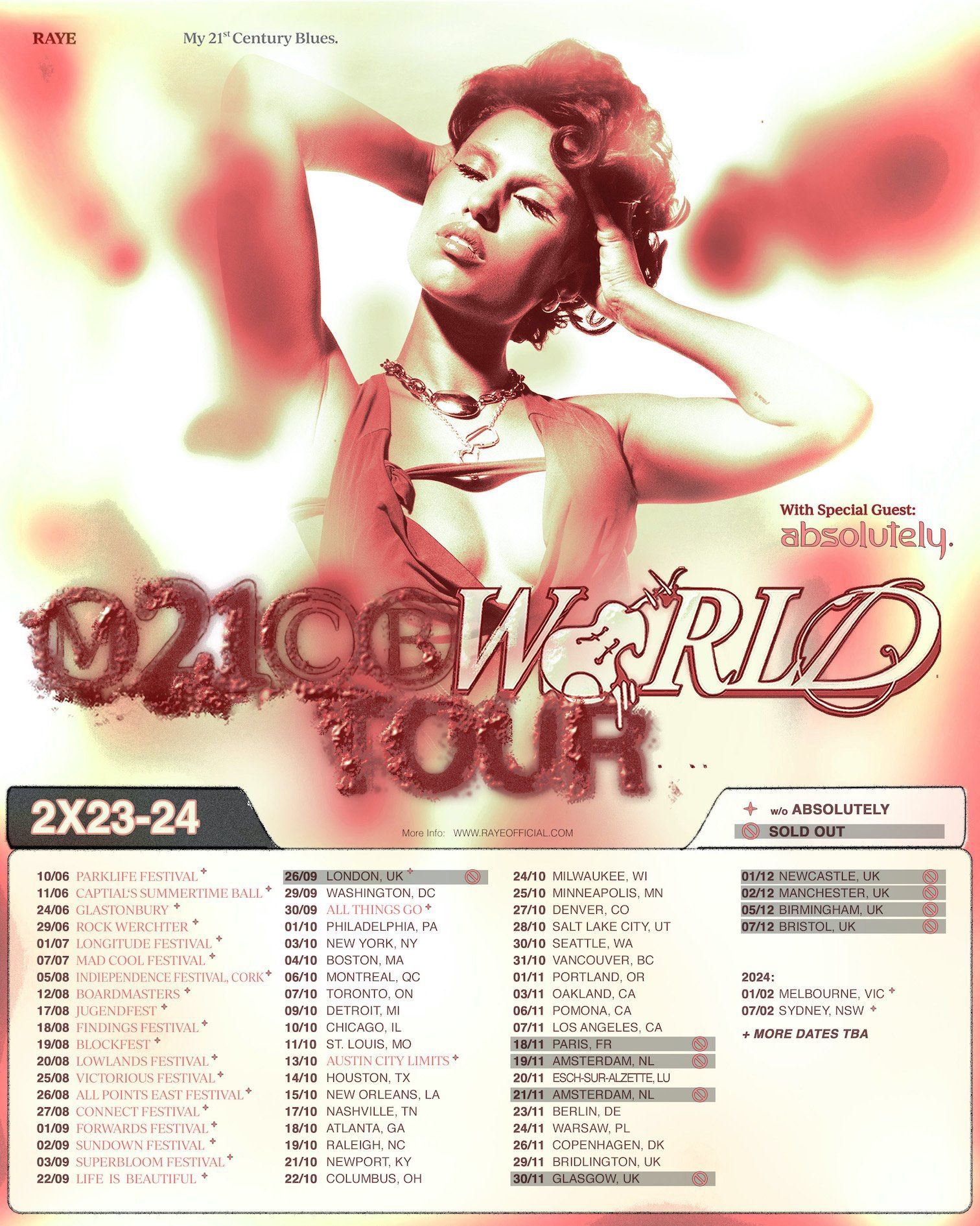 4 Tickets For Raye Tour - November 1st