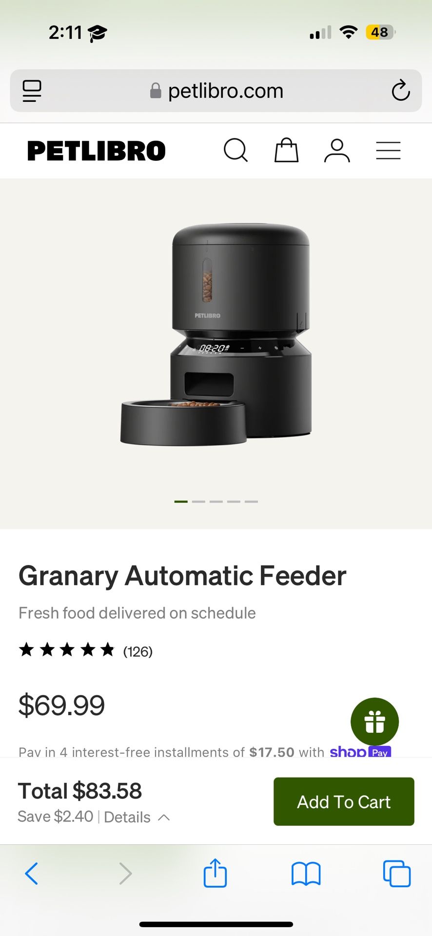 PETILBRO Granary Automatic Feeder