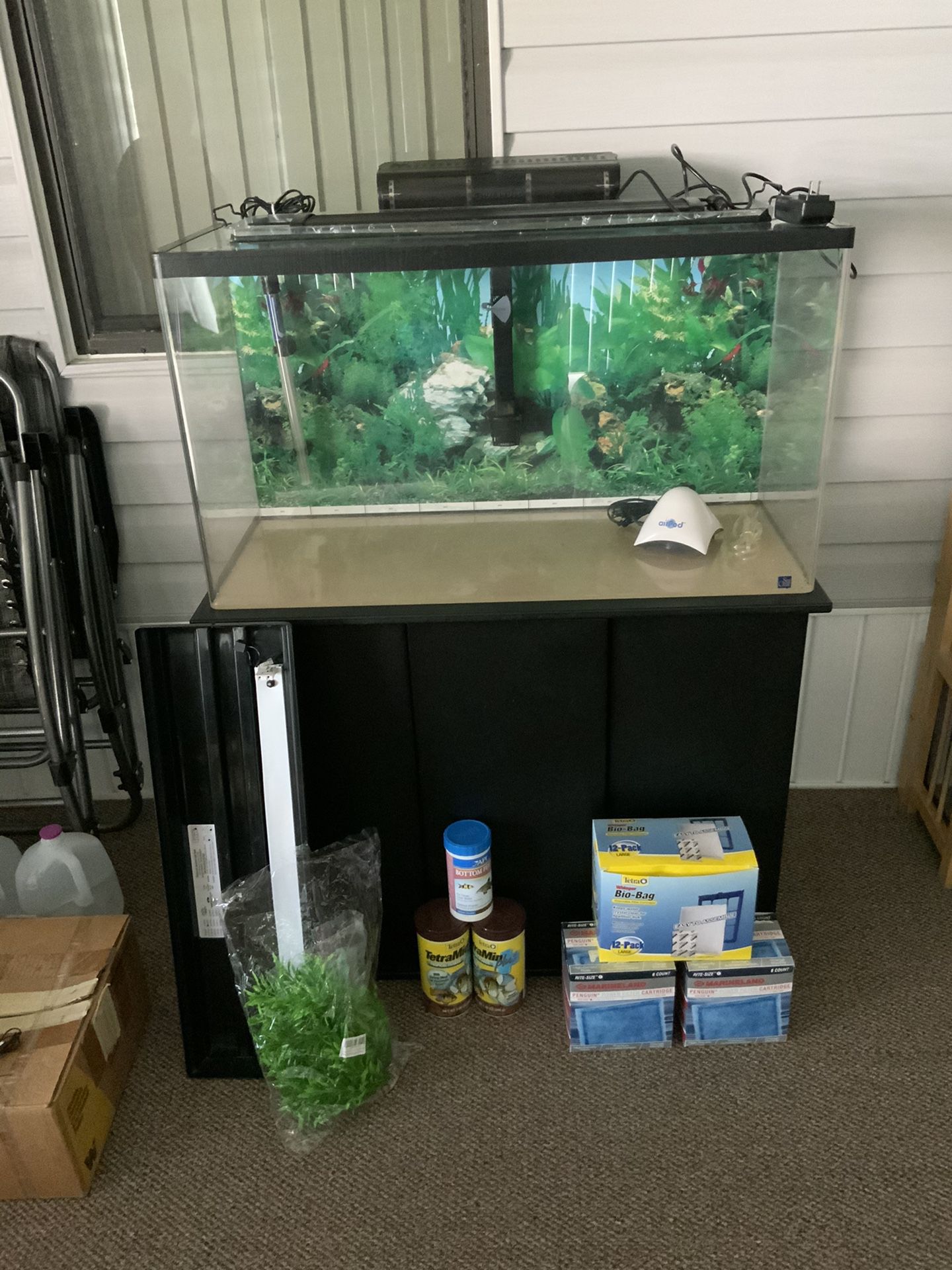 50 gallon acrylic aquarium fish tank and stand