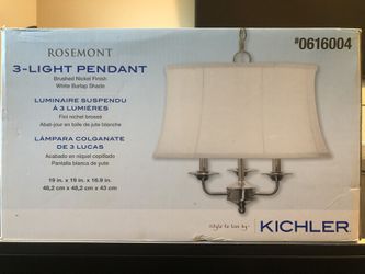 3-Light Brushed Nickel Pendant Light