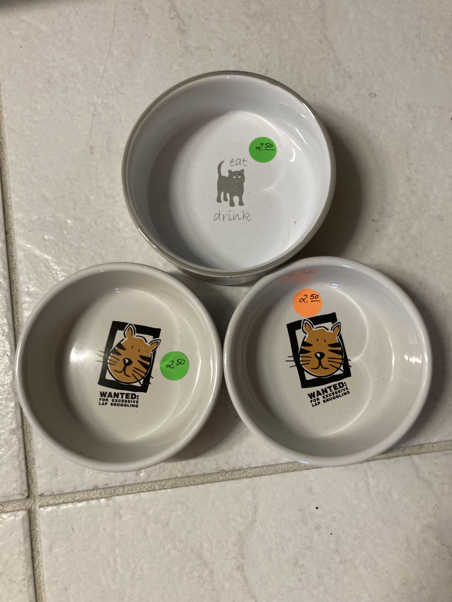 *$2.50 EACH* Cat Food Bowl | Cat Dish | Cat Water Bowl | Pet Bowl