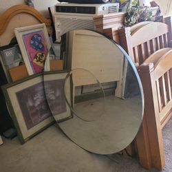 Round Wall Mirror Or Center Table Mirror.
