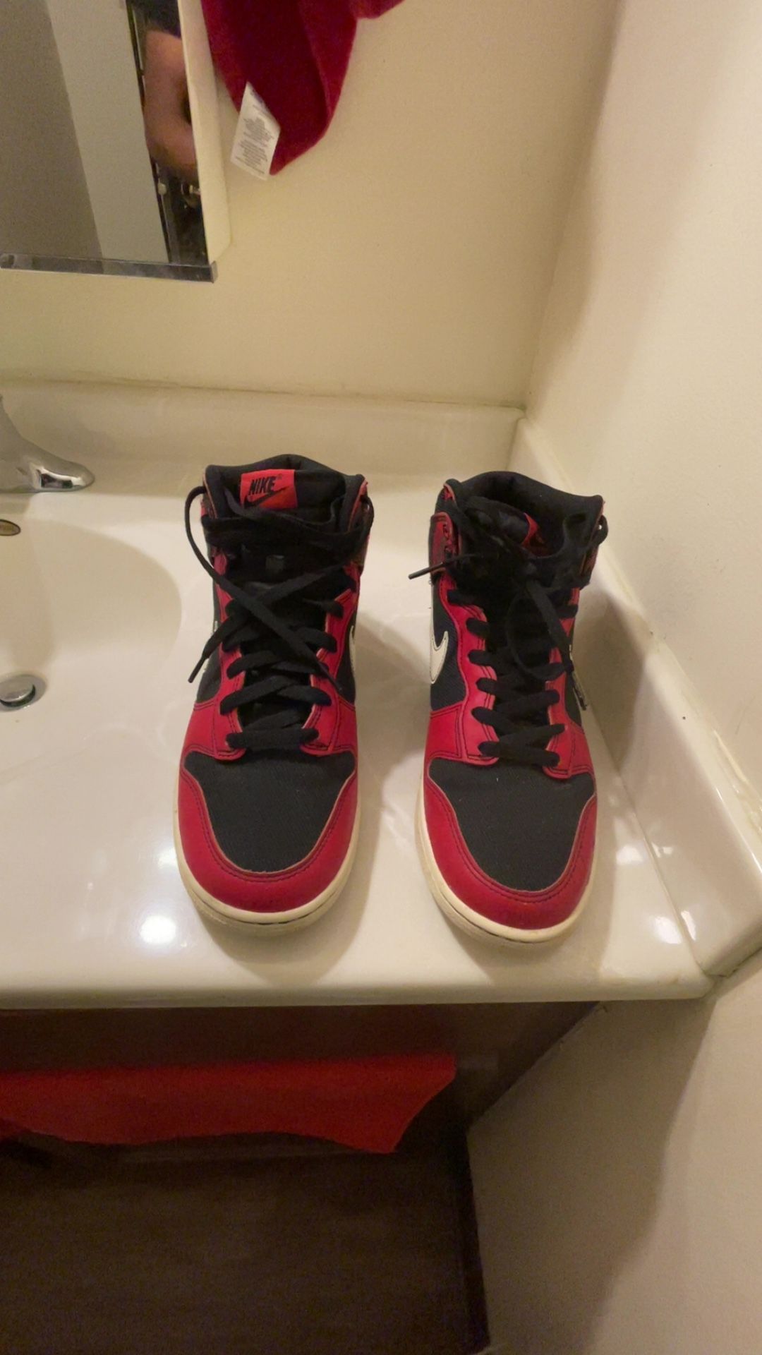Christmas colored high tops (size 9)
