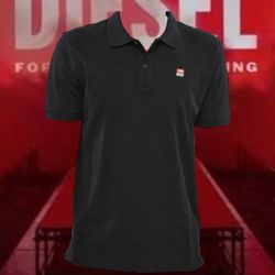 Diesel polo Smith with patch logo Black US L
