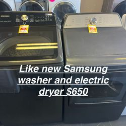Like New Samsung Washer And Electric dryer