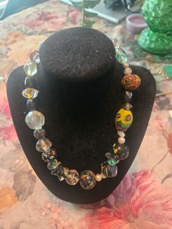 Vintage Handmade Beaded Necklace