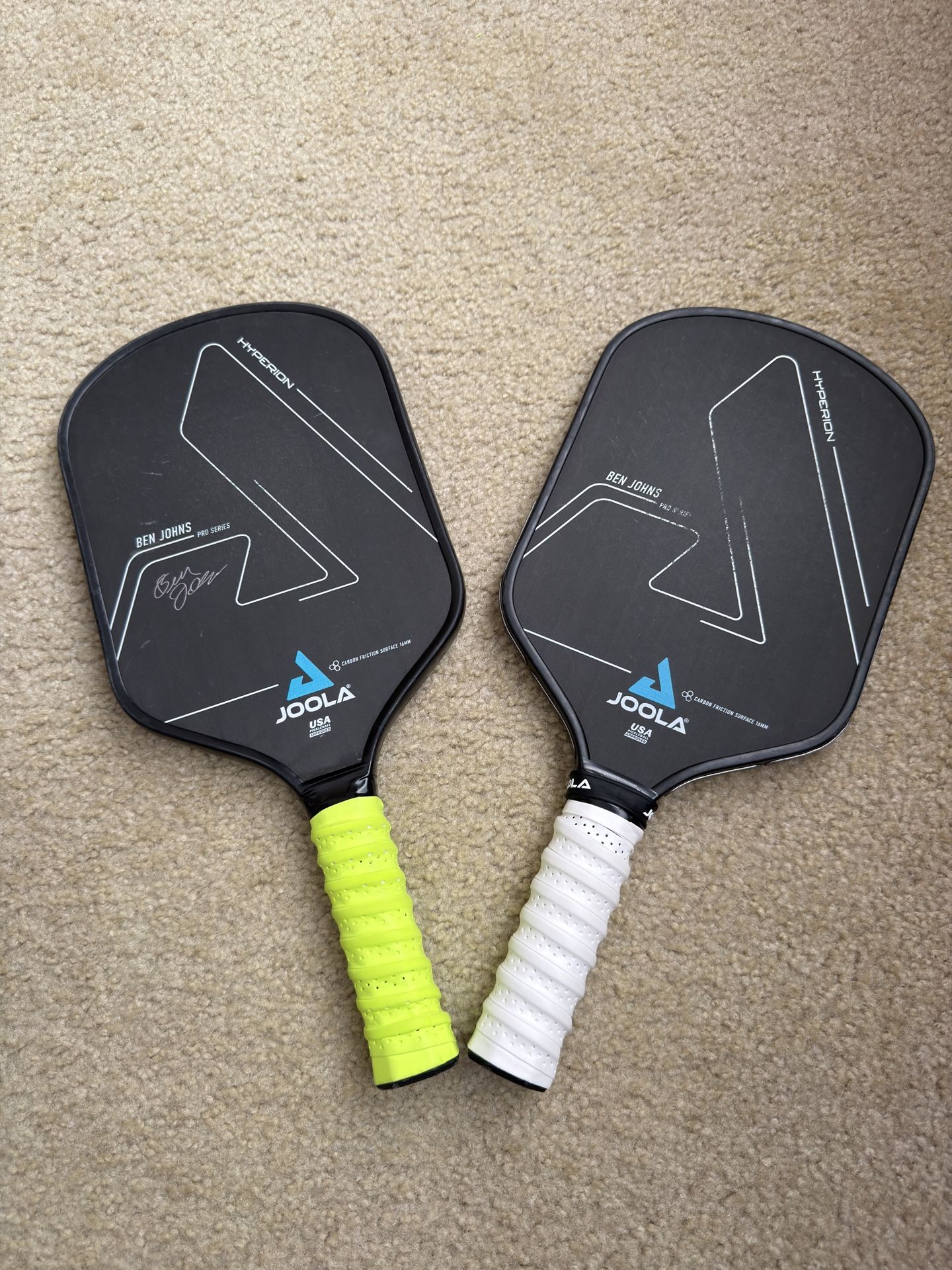 2 JOOLA Ben Johns Hyperion Pickleball Paddles – Excellent Condition, $100 Each