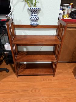 3 Tiered Brown Collapsible Plant/book Table 