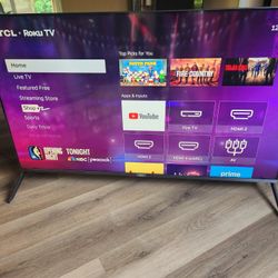 TCL 55" Class 6 Series 4k QLED Dolby Vision Roku Smart Tv