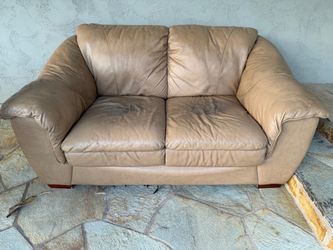 Leather Loveseat