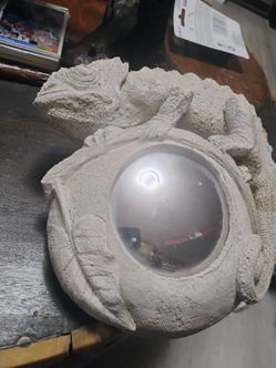 Vintage lizard mirror heavy