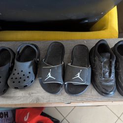 Boy Nikes Size (9)/ Crocs Size (7)/ Jordan Sandals Size(12)