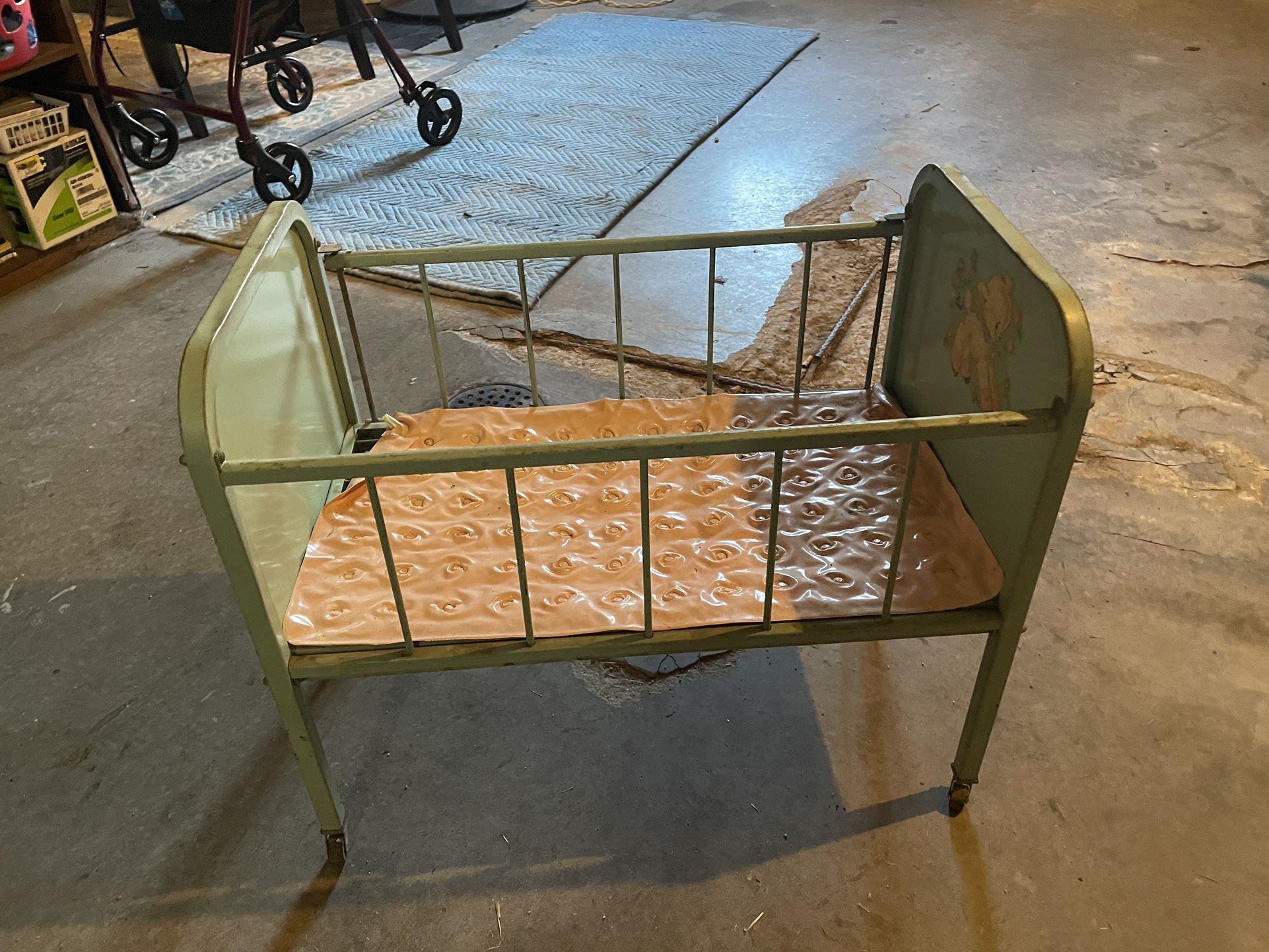 Vintage Doll Bed With Mattress