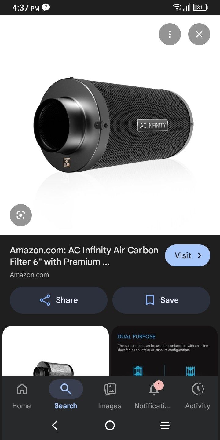 AC Infinity 6" Carbon Filter