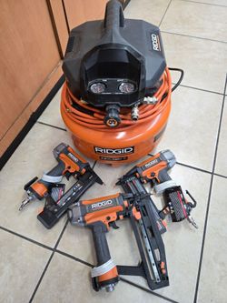 Ridgid Air Compressor With Nailers