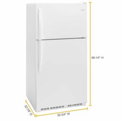 Whirlpool 20 cu. ft. Top Freezer Refrigerator with Frameless Glass Shelves