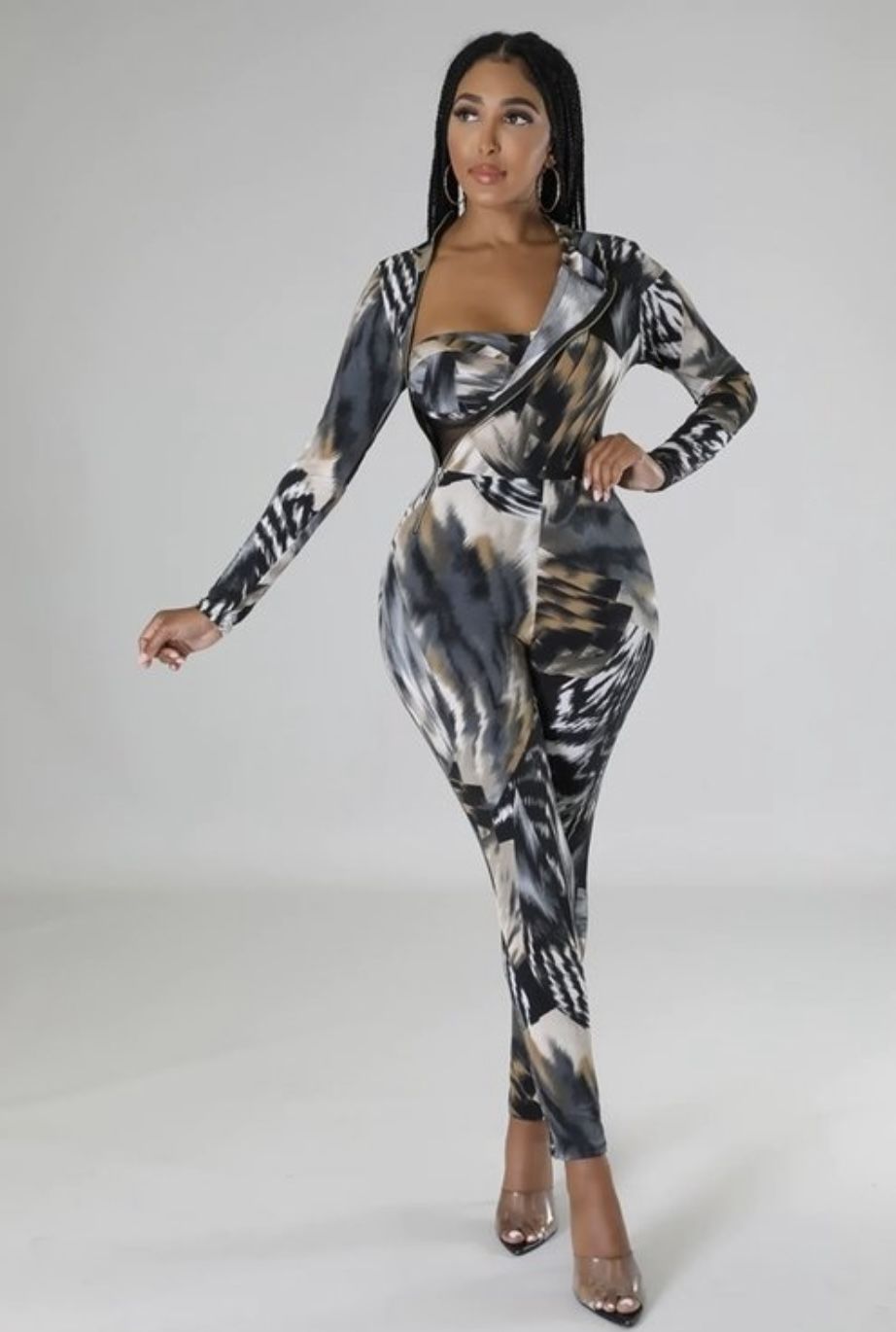 Jungle Paint Jumpsuit w/Bodysuit