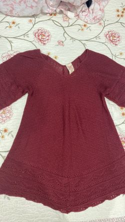 Faded Glory Red Sleeved