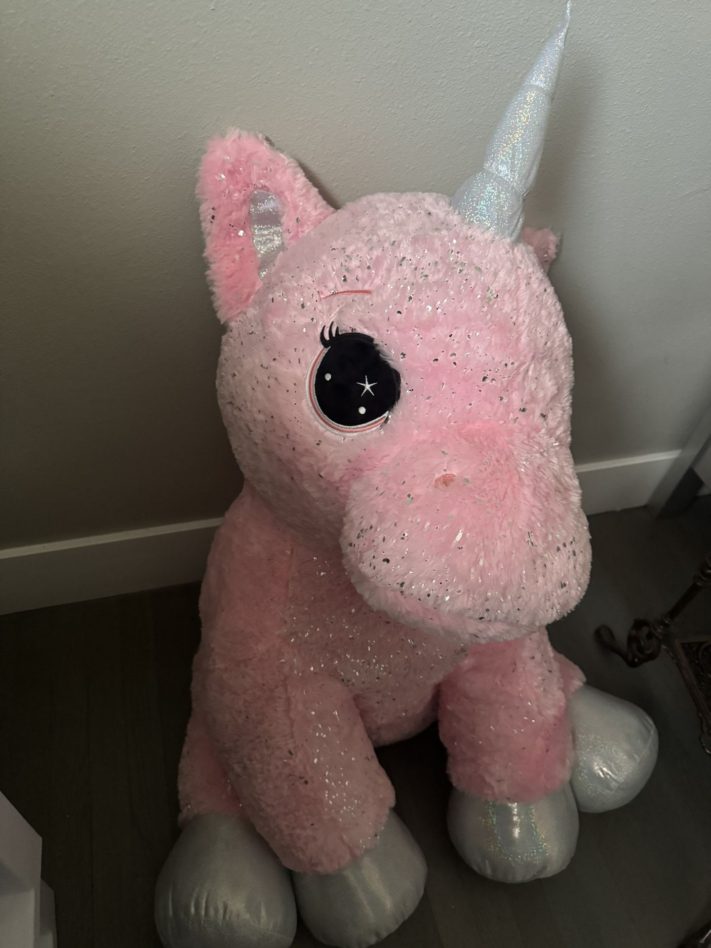 Giant Pink Unicorn Stuffed Toy