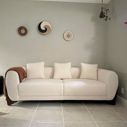 NEW 87” cream couch