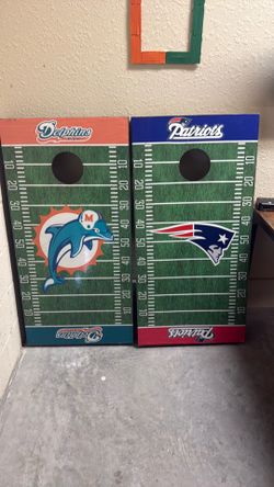 Dolphins-Patriots Corn hole Boards