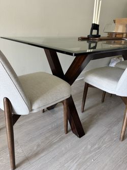 Glass Top Dinning Table