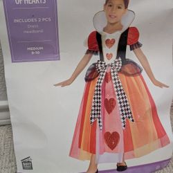 Queen of Hearts child costume Size M(8-10)